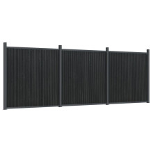 vidaXL Zaunelement Grau 526x186 cm WPC
