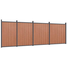 vidaXL Zaunelement Braun 699x186 cm WPC