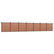 vidaXL Zaunelement Braun 1218x186 cm WPC