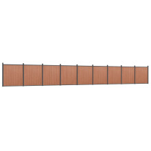 vidaXL Zaunelement Braun 1564x186 cm WPC