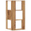 VidaXL (oak) vidaXL Corner Bookcase 3-Tier Corner Bookshelf Corner Rack Engineered Wood 6