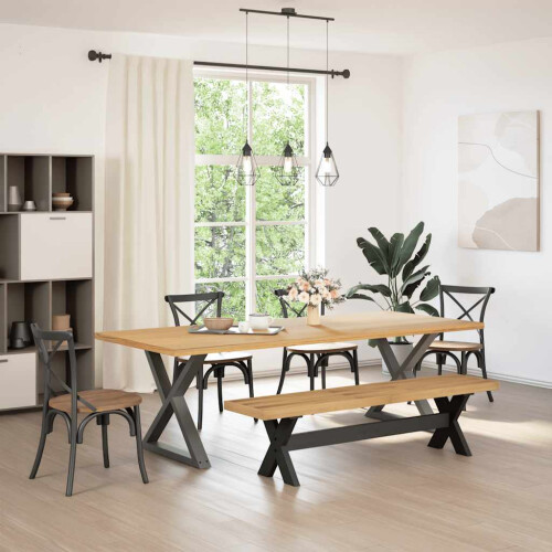 VidaXL (X-Shaped) vidaXL Dining Bench Hall Dining Room Seat Kitchen Bench NOAIN Solid Wood Pine 1