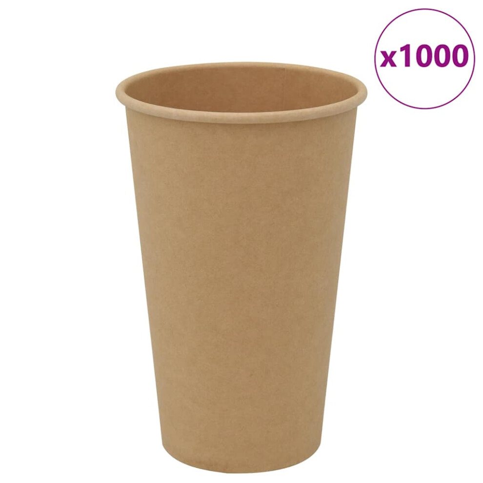 Vidaxl (400Ml) Paper Coffee Cups Disposable Cup Coffee Hot Beverage Cup 1000 Pcs Brown