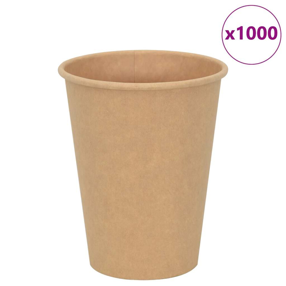 Vidaxl (300Ml) Paper Coffee Cups Disposable Cup Coffee Hot Beverage Cup 1000 Pcs Brown