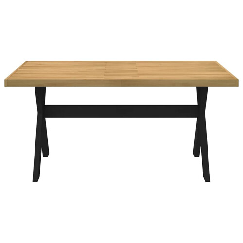 VidaXL (X-Shaped, 160 cm) vidaXL Dining Table Kitchen Table Dining Room Table NOAIN Solid Wood Pine 2