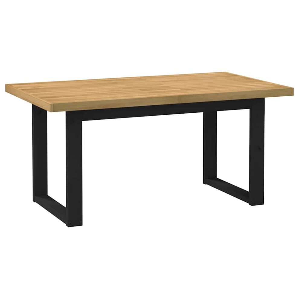 Vidaxl (U-Shaped, 160 Cm) Dining Table Kitchen Table Dining Room Table Noain Solid Wood Pine