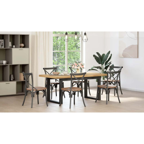 VidaXL (U-Shaped, 180 cm) vidaXL Dining Table Kitchen Table Dining Room Table NOAIN Solid Wood Pine 2