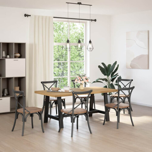 VidaXL (A-Shaped, 180 cm) vidaXL Dining Table Kitchen Table Dining Room Table NOAIN Solid Wood Pine 1