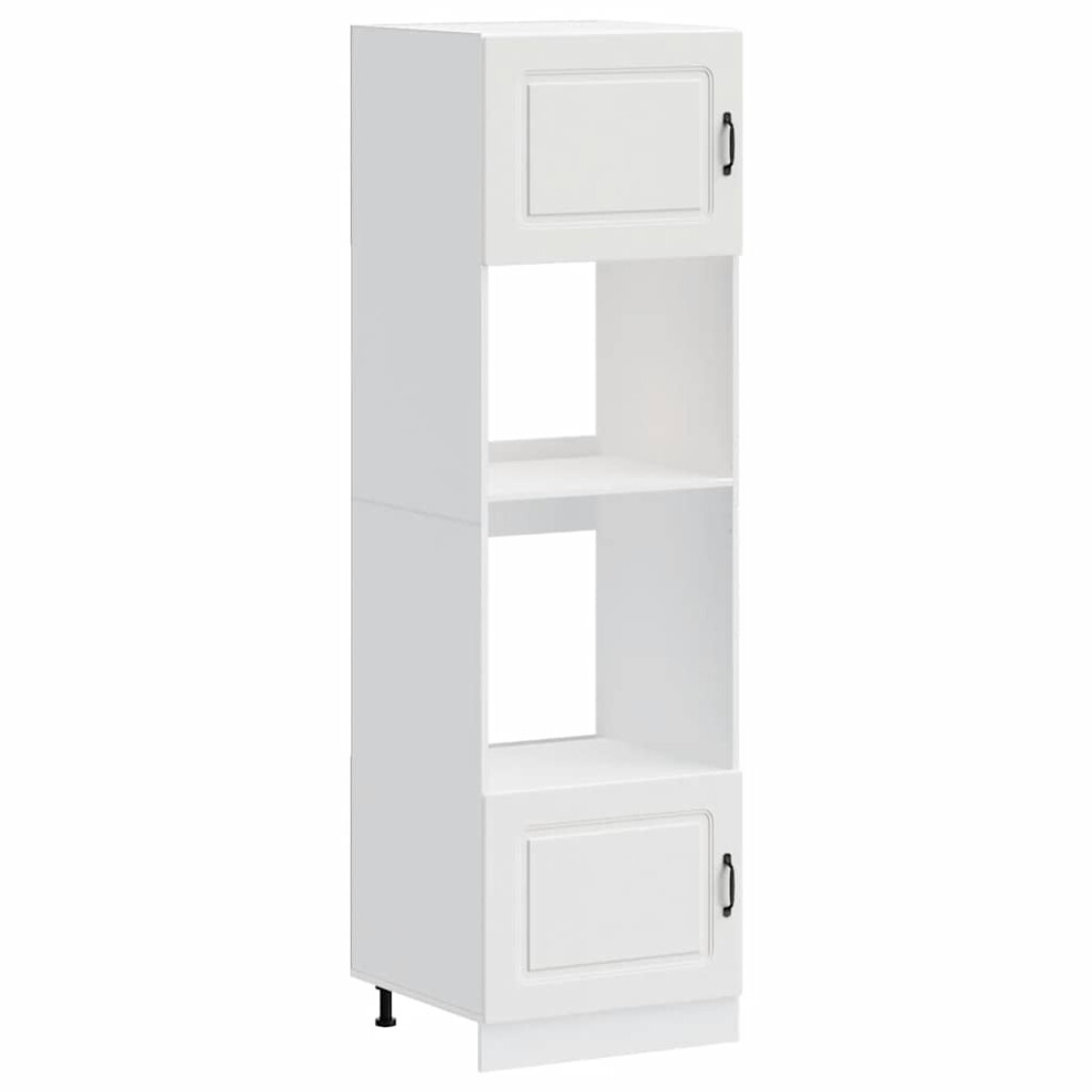 Vidaxl (, 2 Pcs) Oven Cabinets Kitchen Cabinet Oven Unit 2 Pcs Lucca Engineered Wood White