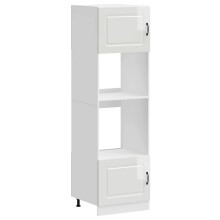 (high gloss white, 2 pcs) vidaXL Oven Cabinets Kitchen Cabinet Oven Unit 2 pcs Lucca Engineered Wood