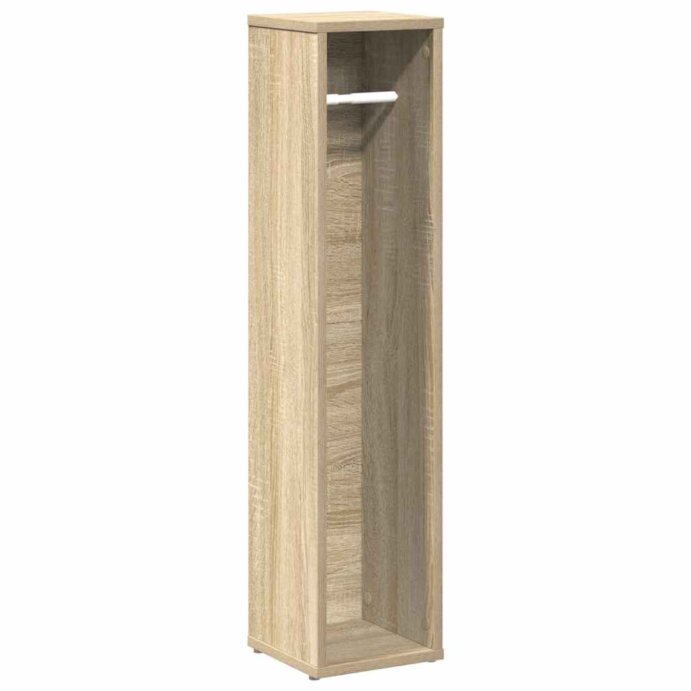 New Vidaxl (Sonoma Oak) Bathroom Cabinet With Roll Holder Storage Unit Vanity Unit
