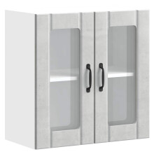 (concrete grey, 1 pcs) vidaXL Oven Cabinets Kitchen Cabinet Oven Unit 2 pcs Kalmar Engineered Wood