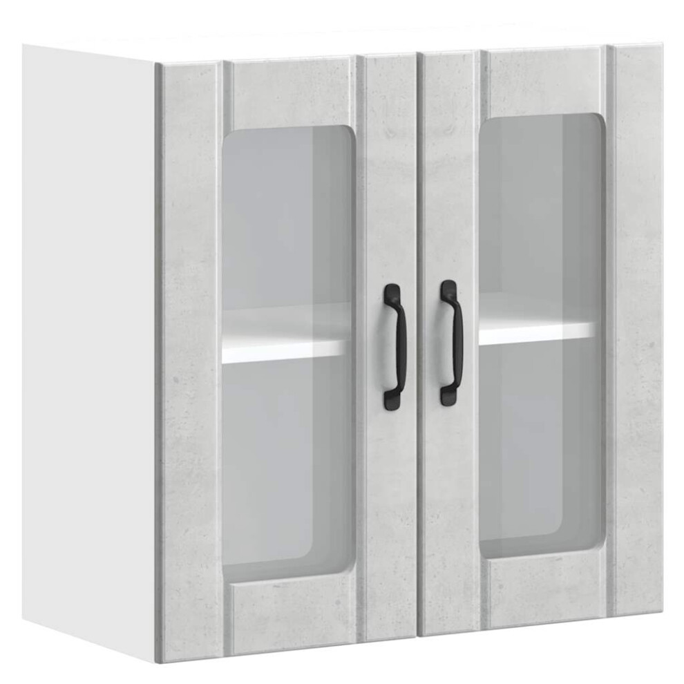 (Concrete Grey, 1 Pcs) Vidaxl Oven Cabinets Kitchen Cabinet Oven Unit 2 Pcs Kalmar Engineered Wood 8721158422576
