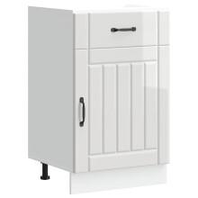 (high gloss white, 1 pcs) vidaXL Oven Cabinets Kitchen Cabinet Oven Unit 2 pcs Kalmar Engineered Wood