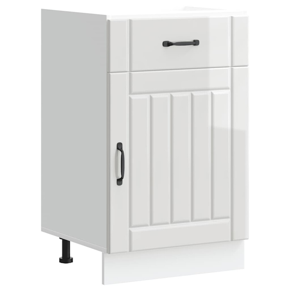 Vidaxl (High Gloss White, 1 Pcs) Oven Cabinets Kitchen Cabinet Oven Unit 2 Pcs Kalmar Engineered Wood
