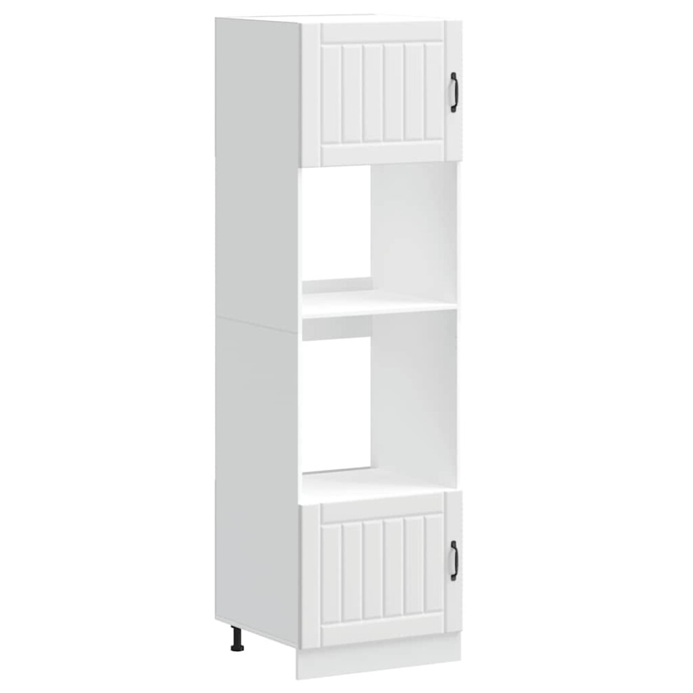 Vidaxl (, 2 Pcs) Oven Cabinets Kitchen Cabinet Oven Unit 2 Pcs Kalmar Engineered Wood White