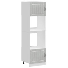 (concrete grey, 2 pcs) vidaXL Oven Cabinets Kitchen Cabinet Oven Unit 2 pcs Kalmar Engineered Wood