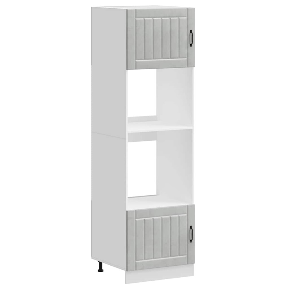 Vidaxl (Concrete Grey, 2 Pcs) Oven Cabinets Kitchen Cabinet Oven Unit 2 Pcs Kalmar Engineered Wood