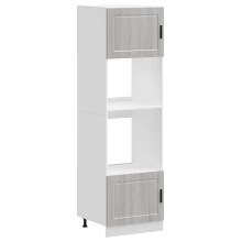 (grey sonoma, 2 pcs) vidaXL Oven Cabinet Kitchen Cabinet Oven Unit Oven Base Unit Engineered Wood