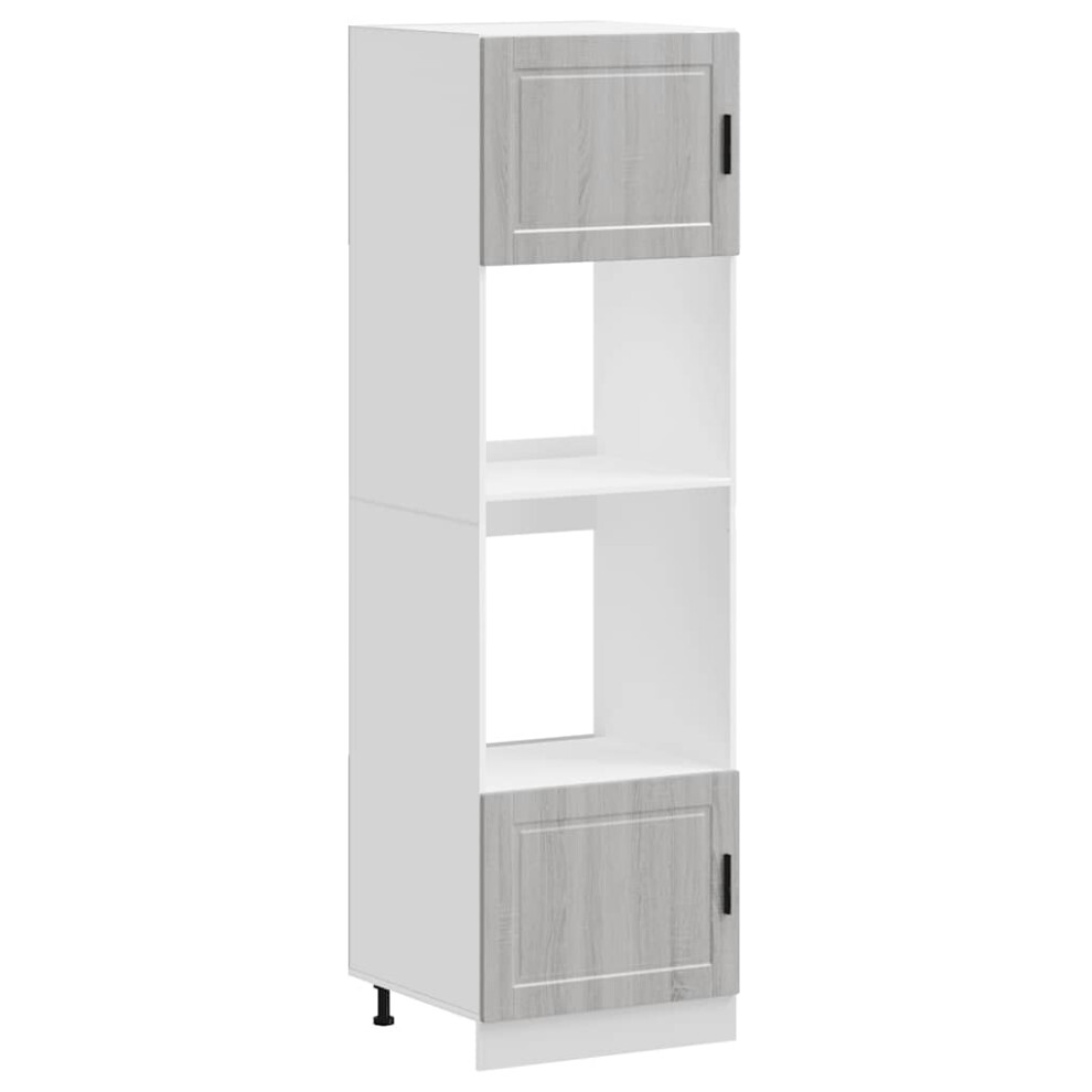 Vidaxl ( Sonoma, 2 Pcs) Oven Cabinet Kitchen Cabinet Oven Unit Oven Base Unit Engineered Wood Grey