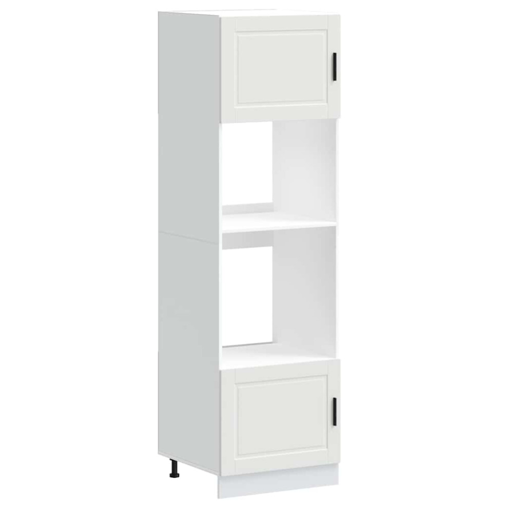 Vidaxl (White, 2 Pcs) Oven Cabinet Kitchen Cabinet Oven Unit Oven Base Unit Engineered Wood