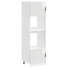 (high gloss white, 2 pcs) vidaXL Oven Cabinet Kitchen Cabinet Oven Unit Oven Base Unit Engineered Wood
