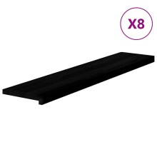 (dark brown, 120 x 30 x 2 cm/ 8 pcs) vidaXL Stair Treadss Step Mat Door Mat Tread Mat Untreated Solid Wood Oak