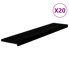 vidaXL Treppenstufen 20 Stk. Braun-Schwarz 120x25x2 cm Massivholz Eiche