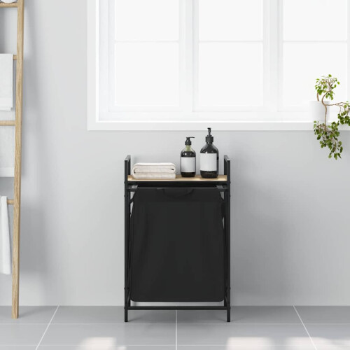 VidaXL vidaXL Wäschekorb 1 Fach mit Ablage Sonoma-Eiche 2