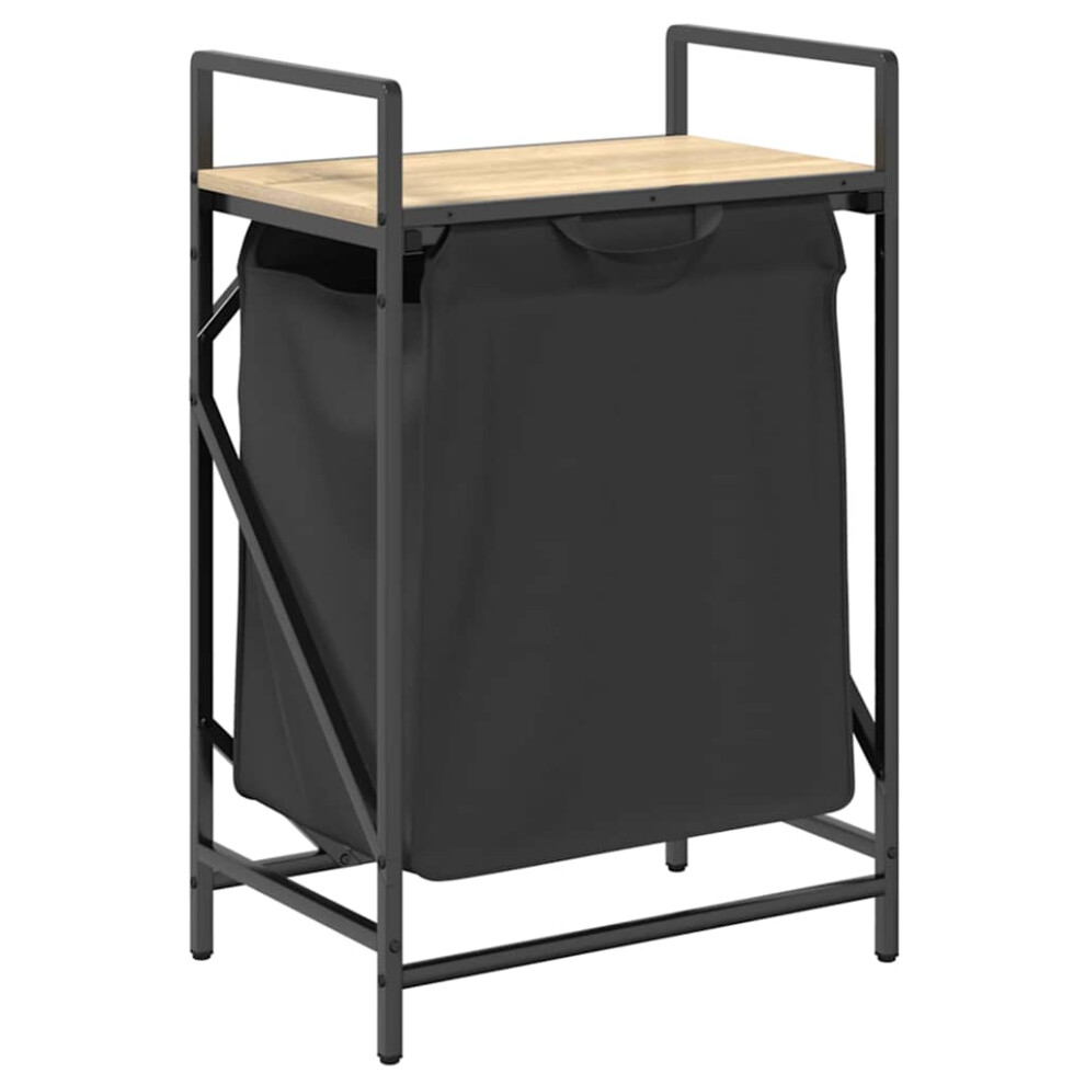 Vidaxl (Sonoma Oak) Laundry Basket 1 Compartment With Shelf Laundry Hamper