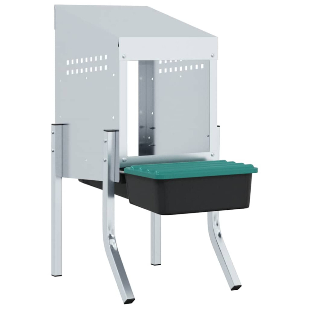 Vidaxl (30.5 X 50 X 63/68 Cm) Chicken Nesting Box Compartments With Legs Galvanised Steel