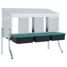 (83.5 x 50 x 63/68 cm) vidaXL Chicken Nesting Box Compartments with Legs Galvanised Steel