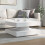 VidaXL (white, 70 x 70 x 34.5 cm) vidaXL Coffee Table 360-Degree Rotatable Hallway End Table Tea Side Table 3