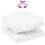 VidaXL (white, 70 x 70 x 34.5 cm) vidaXL Coffee Table 360-Degree Rotatable Hallway End Table Tea Side Table 7