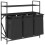 VidaXL (black oak) vidaXL Laundry Basket 3 Compartments with Shelves laundry hamper 5