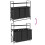 VidaXL (black oak) vidaXL Laundry Basket 3 Compartments with Shelves laundry hamper 10