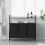 VidaXL (grey sonoma) vidaXL Laundry Basket 3 Compartments with Shelves laundry hamper 3