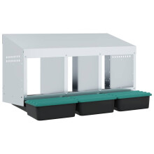 (79.5 x 50 x 46 cm) vidaXL Chicken Nesting Box Compartment Wall-Mounted Galvanised Steel