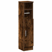 (smoked oak) vidaXL Bathroom Cabinet with Roll Holder Storage Unit Vanity Unit