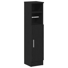 (black) vidaXL Bathroom Cabinet with Roll Holder Storage Unit Vanity Unit