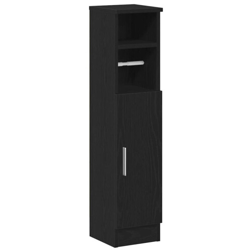 VidaXL (black) vidaXL Bathroom Cabinet with Roll Holder Storage Unit Vanity Unit