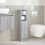 VidaXL (grey sonoma) vidaXL Bathroom Cabinet with Roll Holder Storage Unit Vanity Unit 3