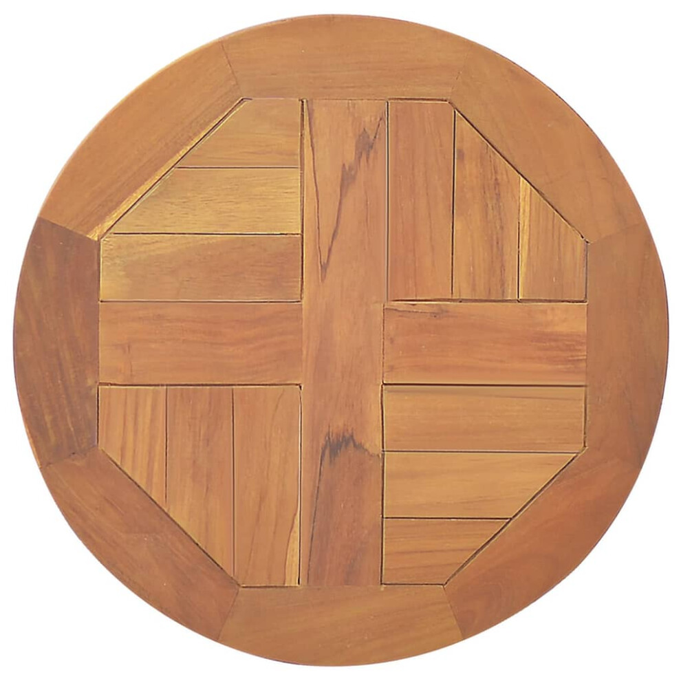 Vidaxl Solid Teak Wood Table Top Round 2.5 Cm 40 Cm Replacement Table Top