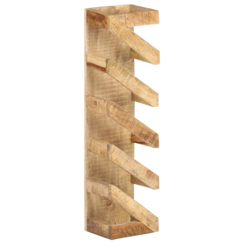VidaXL vidaXL Solid Mango Wood Wine Rack for 5 Bottles Bottle Holder Wall Mounted