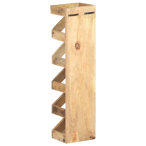 VidaXL vidaXL Solid Mango Wood Wine Rack for 5 Bottles Bottle Holder Wall Mounted 2