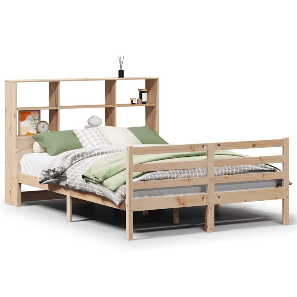 New Vidaxl Bookcase Bed Without Mattress Bed Frame 160X200 Cm Solid Wood Pine