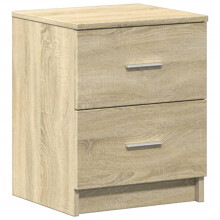 (sonoma oak, 1 pcs) vidaXL Bedside Cabinet with 2 Drawers Nightstand Bed Side Table