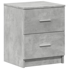 (concrete grey, 1 pcs) vidaXL Bedside Cabinet with 2 Drawers Nightstand Bed Side Table