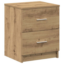 (artisan oak, 1 pcs) vidaXL Bedside Cabinet with 2 Drawers Nightstand Bed Side Table