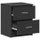 VidaXL (black, 2 pcs) vidaXL Bedside Cabinet with 2 Drawers Nightstand Bed Side Table 5